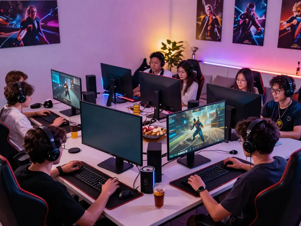 Kilat404 online gaming scene showcasing players engaged in vibrant multiplayer action.