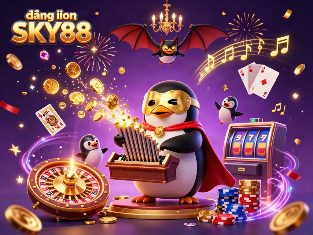 Experience the excitement of đăng nhập SKY88 with stunning casino action and vibrant characters.