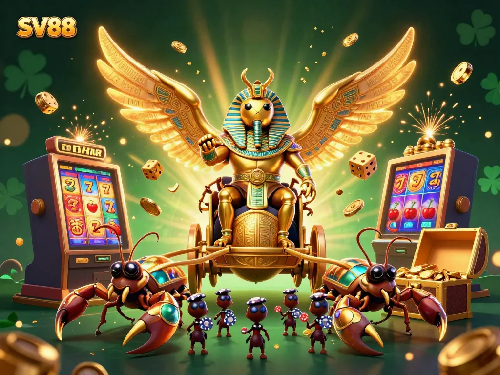 SV88 offers an immersive gaming experience with vibrant casino elements and captivating character designs.