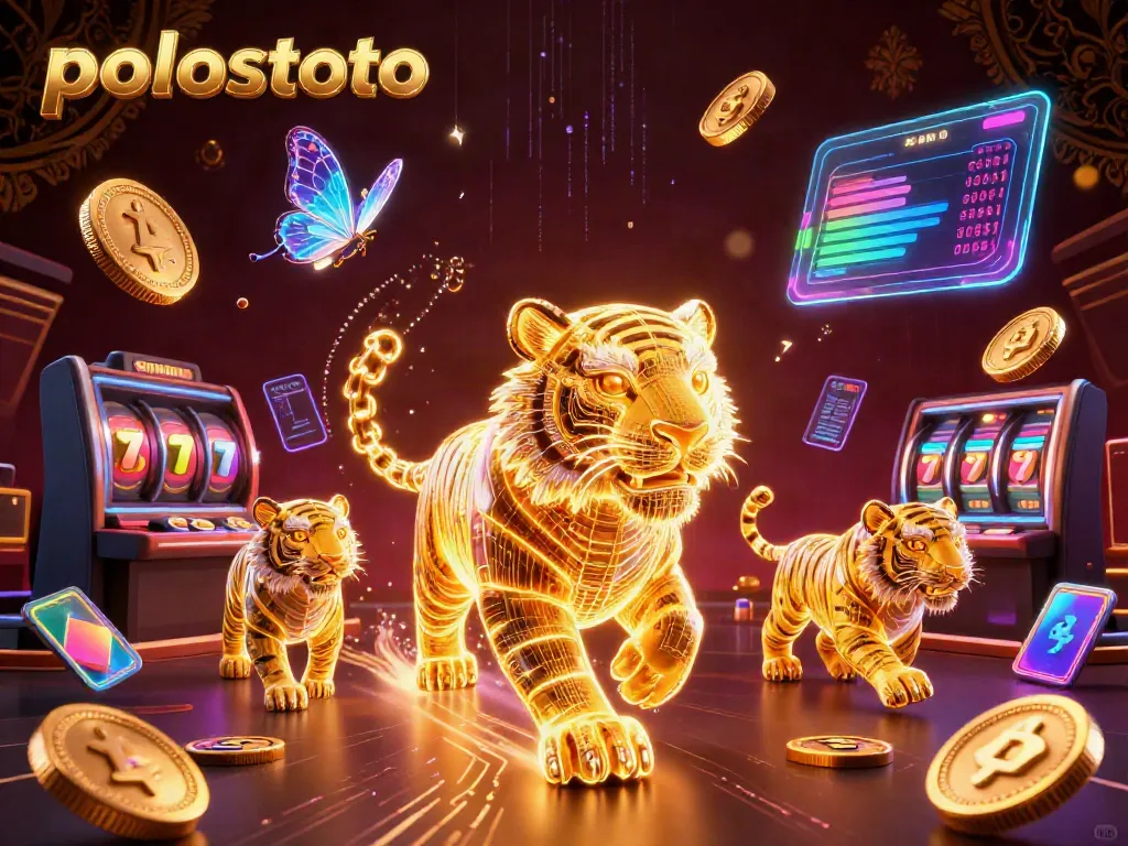 Experience excitement at Polostoto while winning with vibrant slot reels and a dynamic casino scene.