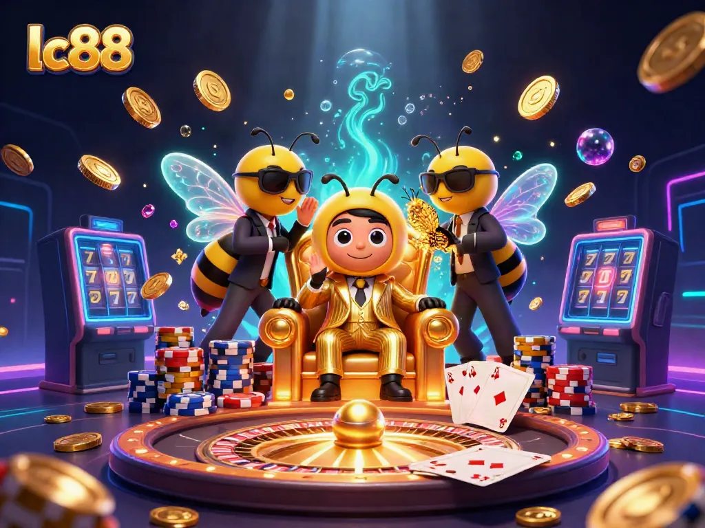Experience the thrill of lc88 with vibrant game elements and enchanting characters in a dynamic casino scene