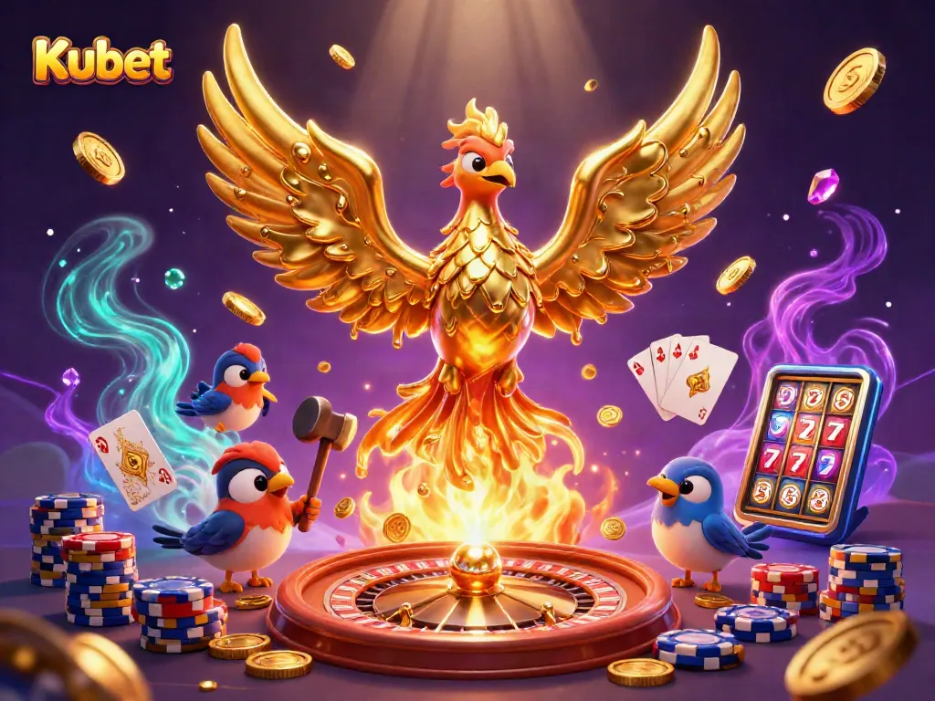 Kubet invites you to experience thrilling slots where the golden phoenix brings fortune!