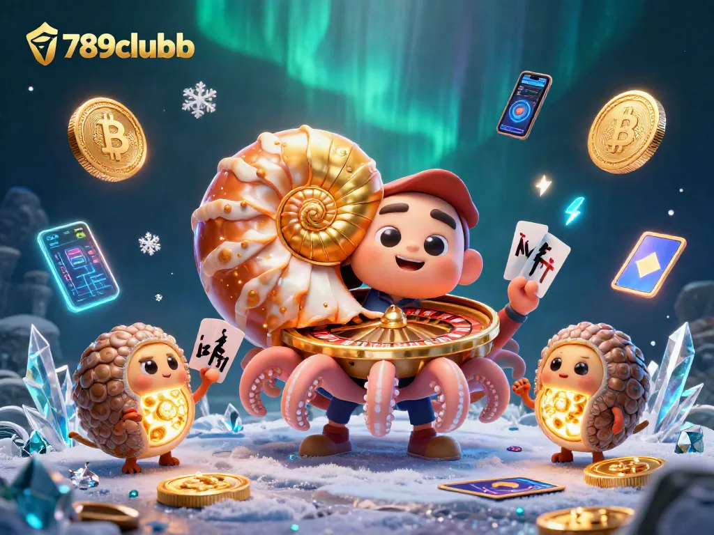 Experience gaming excitement at 789clubb with a vibrant 3D casino scene featuring advanced crypto elements.