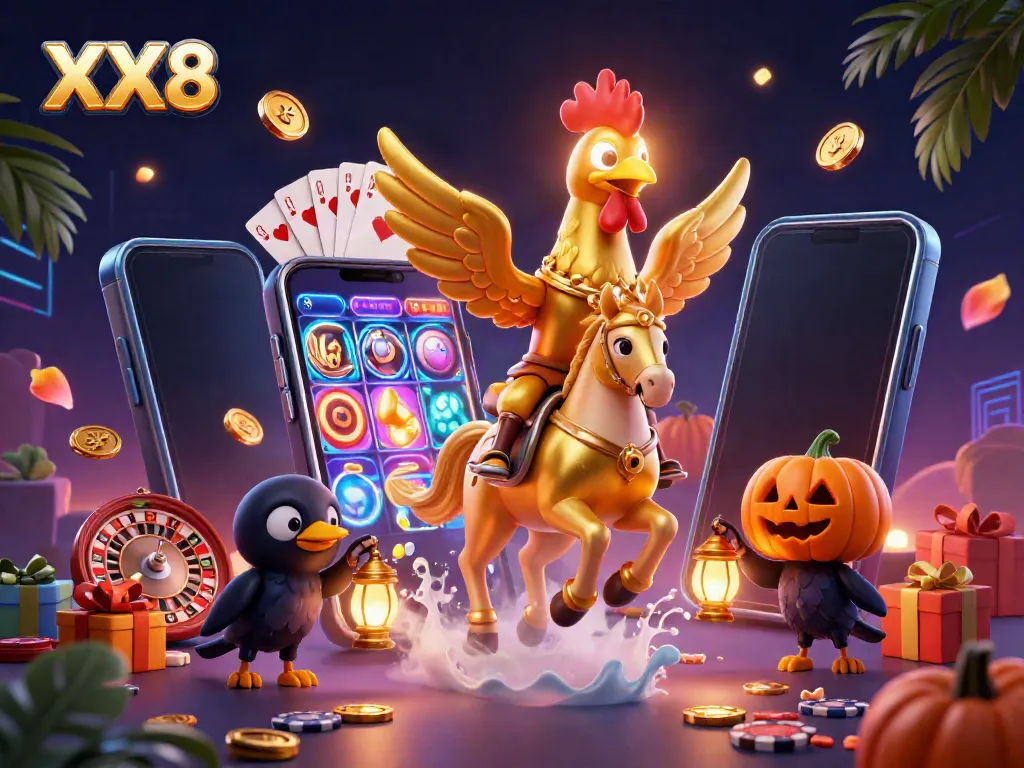 Experience thrilling moments with the XX8 dynamic scene of casino excitement.