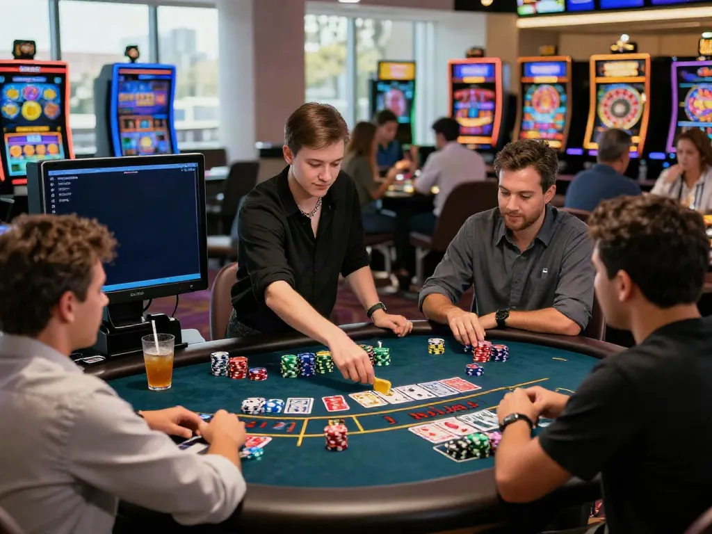 Exciting man88 live casino experience with diverse players at a Baccarat table.