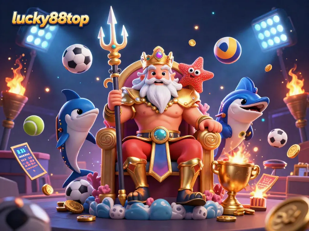 Bet on your favorites at lucky88top featuring dynamic sports balls and a vibrant casino atmosphere