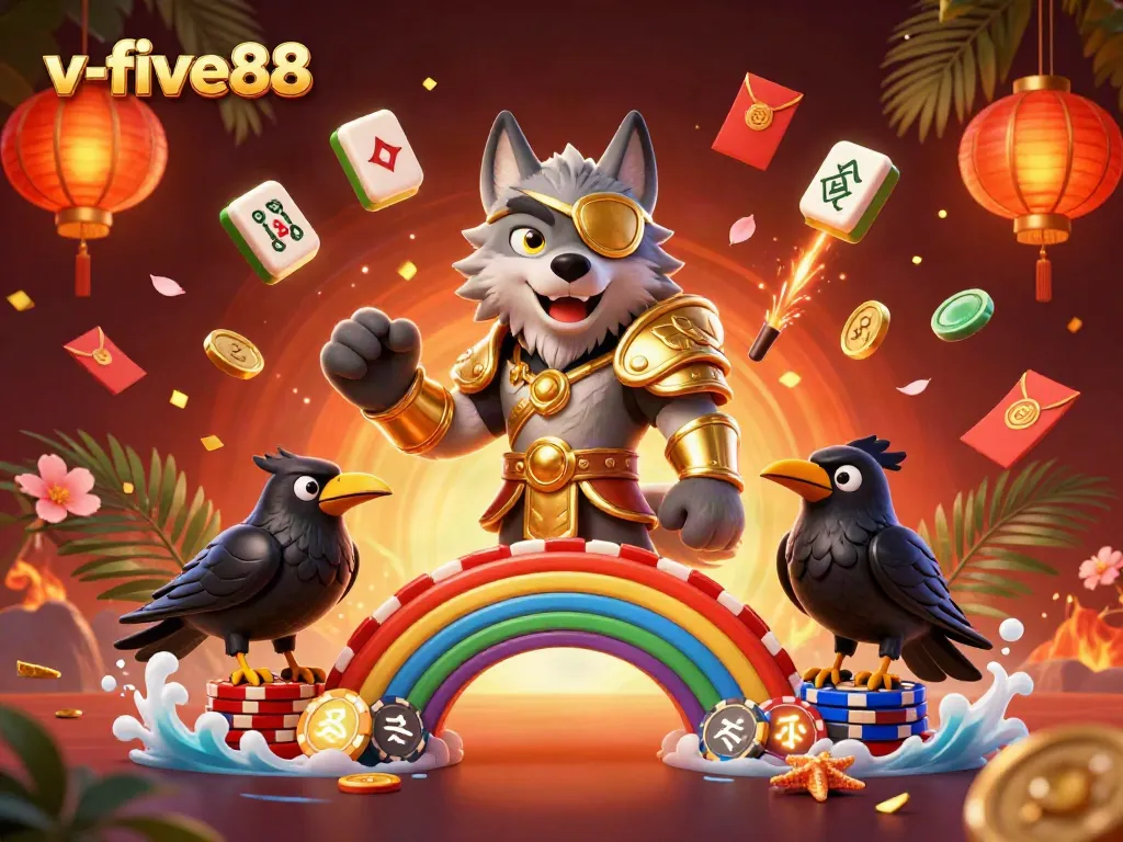 Experience thrilling gameplay with v-five88, featuring vibrant casino elements and mythical characters.